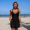 Women's Solid Color Quick-Dry Tankini Set