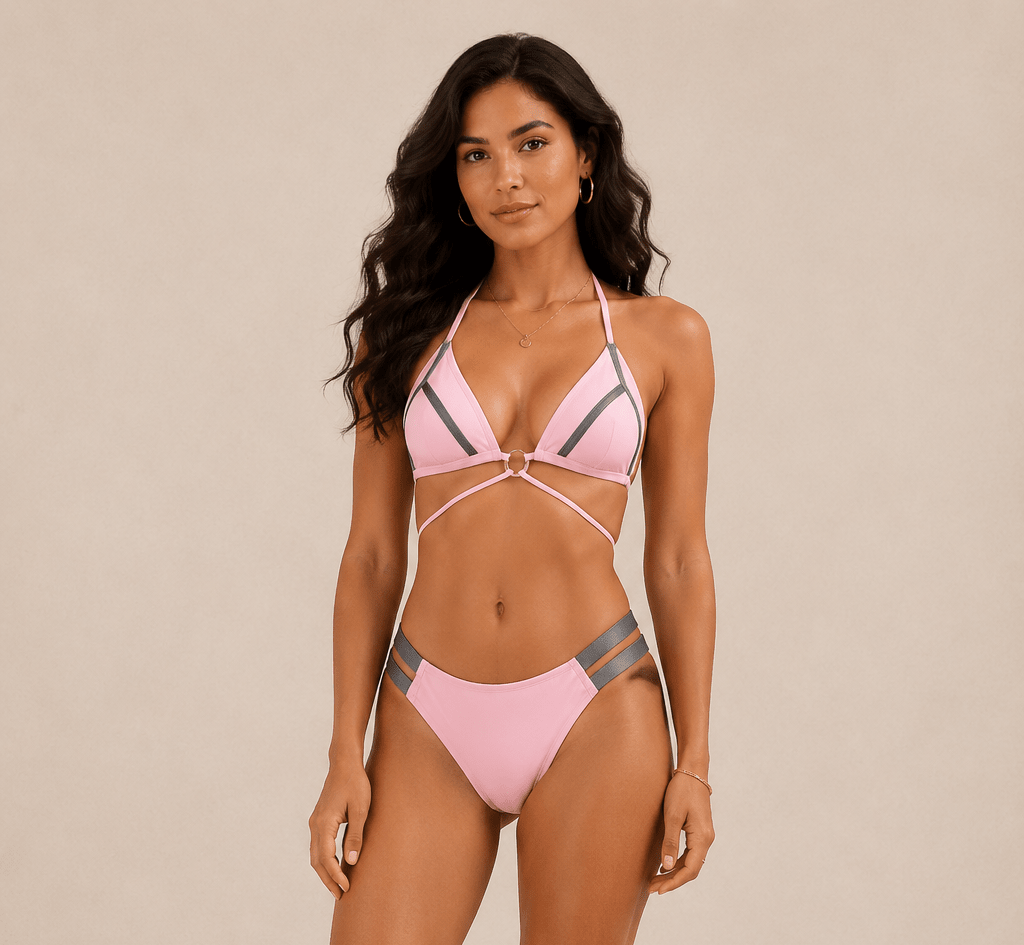 Women's Metallic Bronzing Bikini Swimsuit