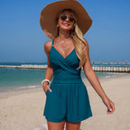 Women's Solid Color Quick-Dry Tankini Set